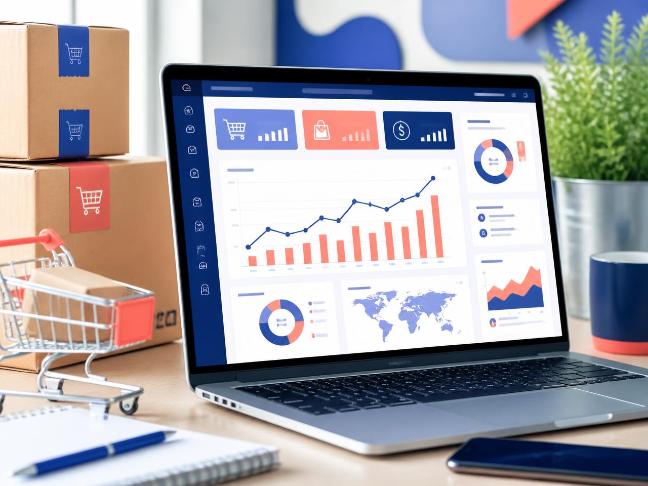 Panel de analítica de ventas online